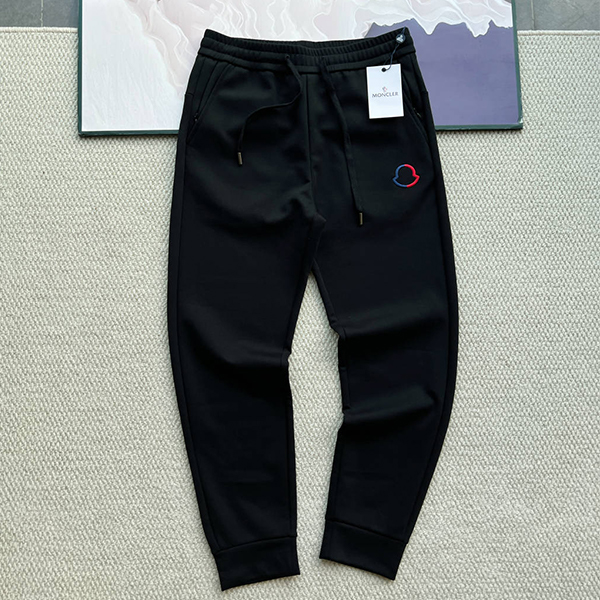 モンクレール MONCLER ロングパンツ 運動風 ブラックメンズ