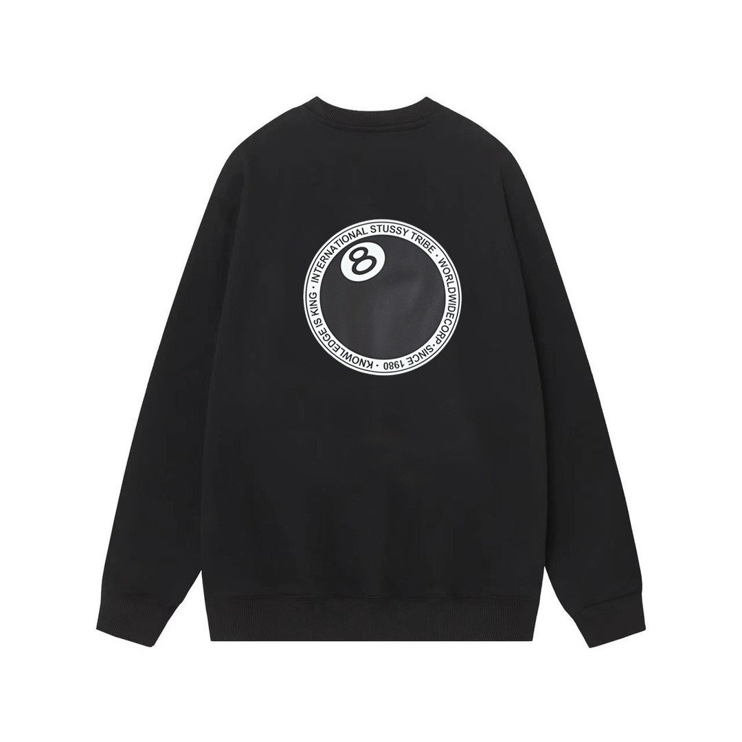 ステューシー STUSSY 8 ボール サークルロゴ バックプリントクルーネックスウェット メンズ
