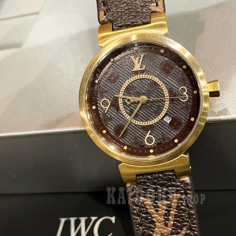 ルイヴィトン Louis Vuitton クォーツムーブメント 34mm 腕時計メンズ