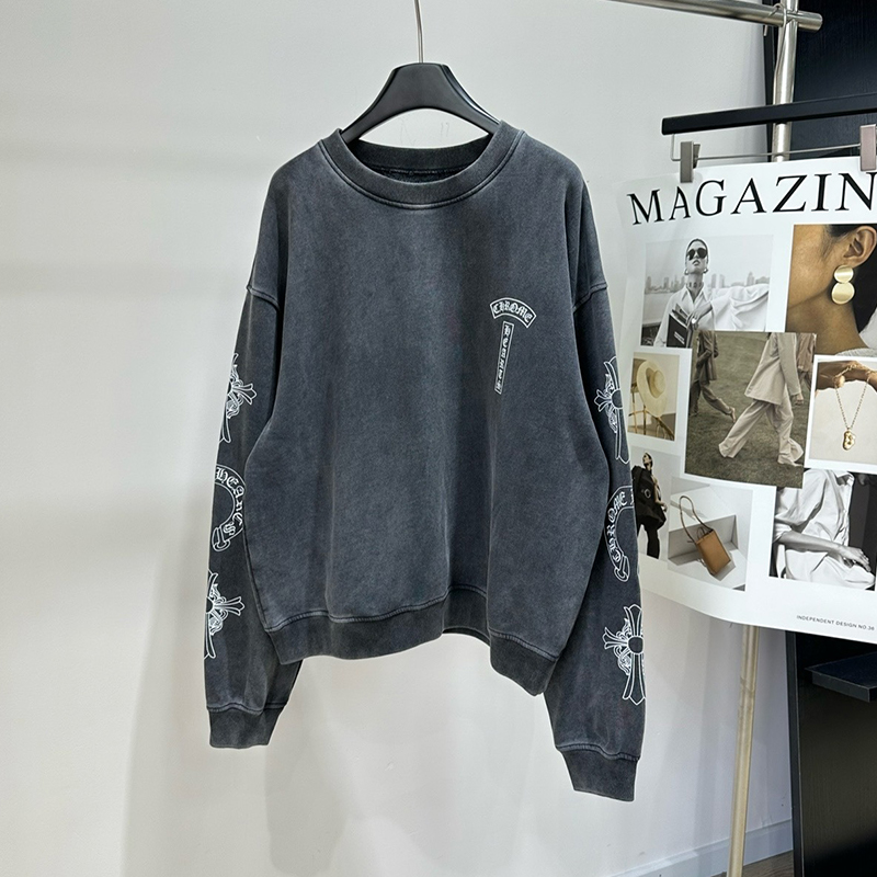 クロムハーツ Chrome Hearts†Soap & Water クルーネック スウェット メンズ