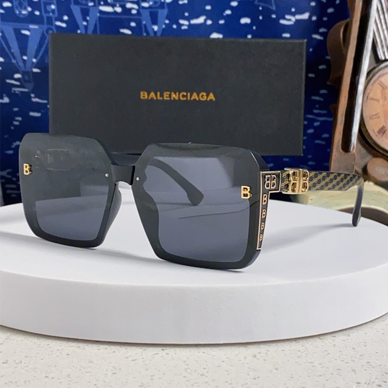 バレンシアガ BALENCIAGA BB ロゴ オーバーサイズスクエアサングラス レディース 