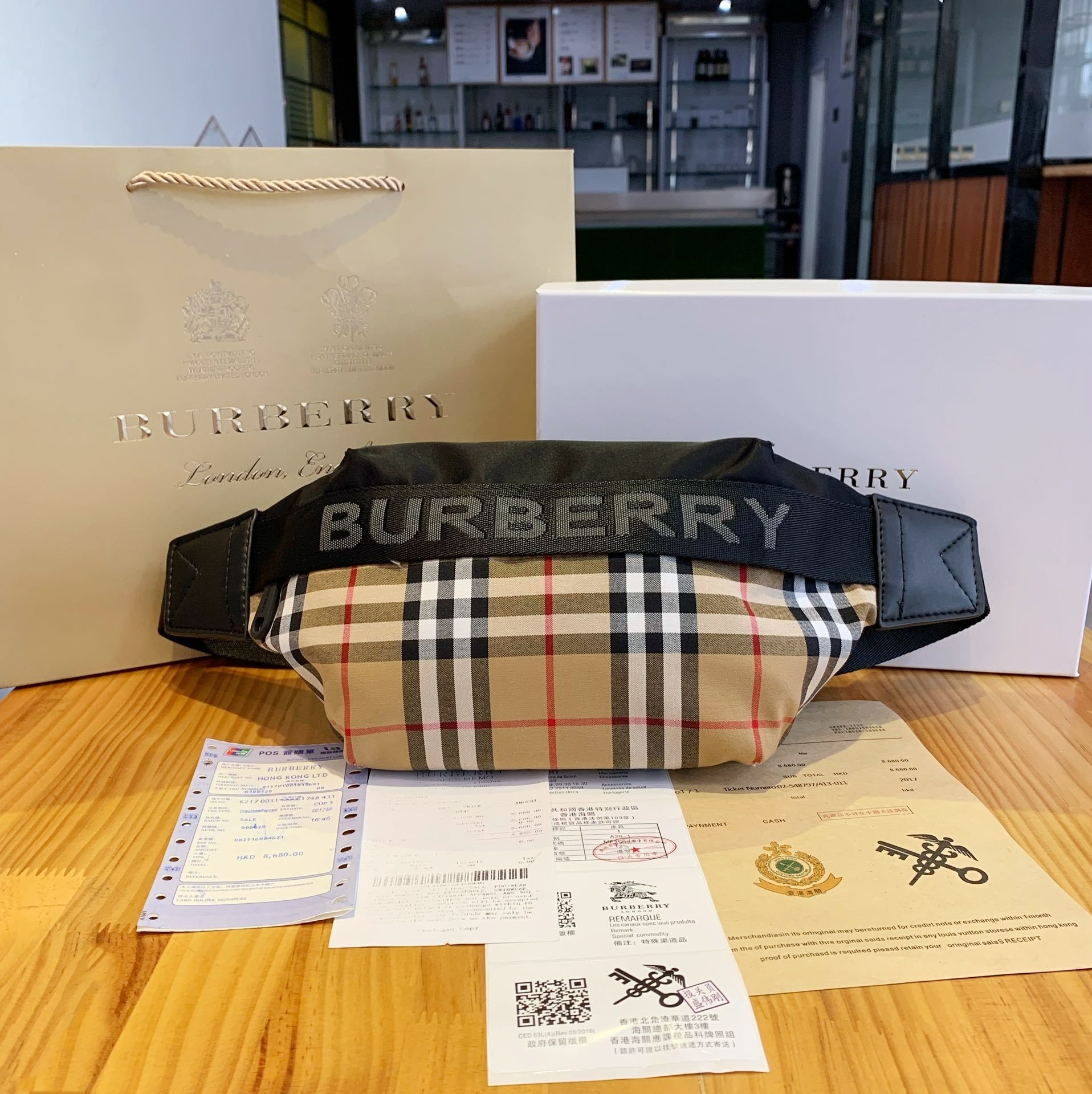 バーバリー BURBERRY ボディバッグ ウエストバッグ メンズ