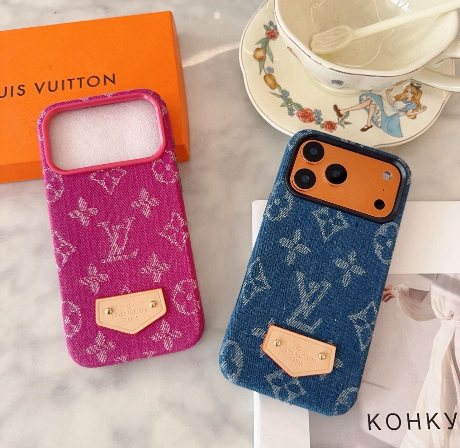 ルイヴィトン LOUIS VUITTON デニム調 モノグラム iPhone ケース 携帯ケース レディース