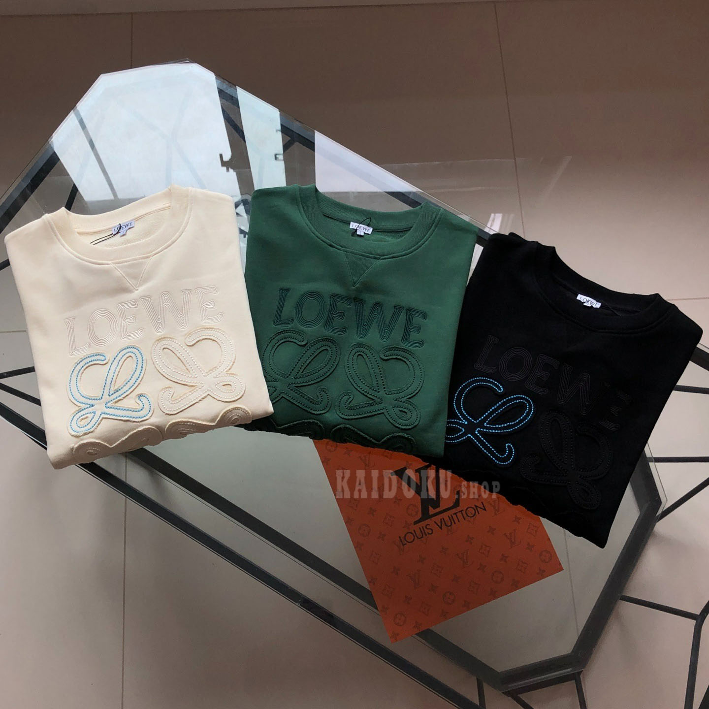 ロエベ LOEWE クルーネック スウェット 刺繍ロゴ レディース