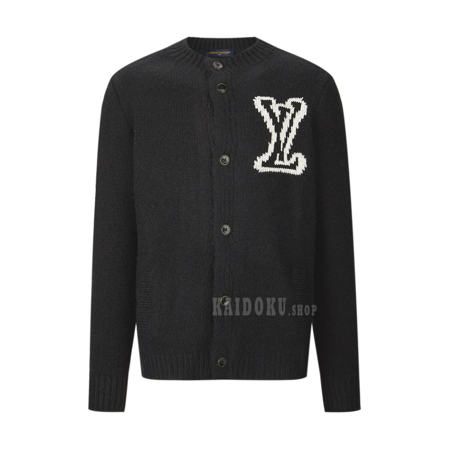 ルイヴィトン LOUIS VUITTON ビッグLVロゴ×ニット素材 カーディガンメンズ