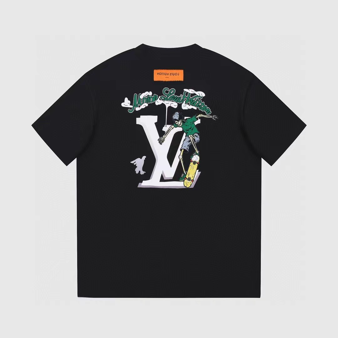 ルイヴィトン シンプル Tシャツ 半袖 プリント メンズ＆レディース