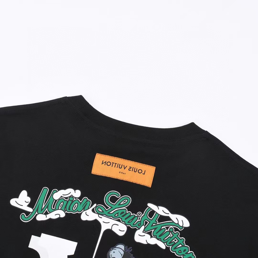 ルイヴィトン シンプル Tシャツ 半袖 プリント メンズ＆レディース