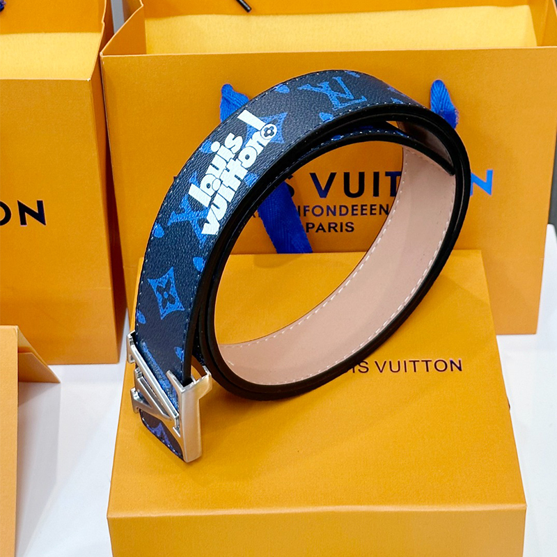 ルイヴィトン LOUIS VUITTON ベルト ロゴの刻印 メンズ 