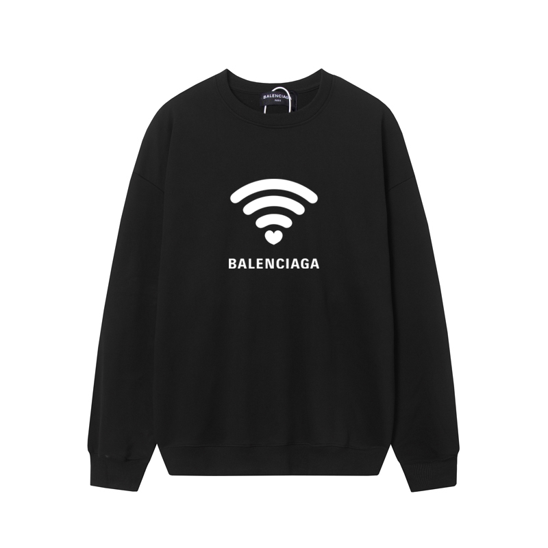 Balenciaga(バレンシアガ) クルーネック WiFi ハートロゴ スウェット長袖 2色 メンズ＆レディース