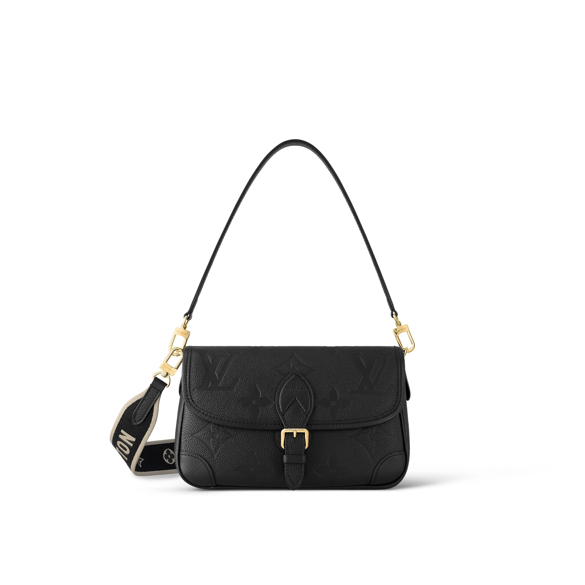 LOUIS VUITTON ディアヌ DIANE アンプラント クリーム ブラック ショルダーバッグ レディース