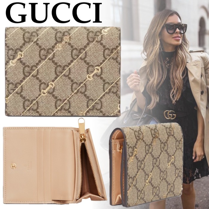 グッチ プリント カードケース ウォレット ミニ財布 メンズ