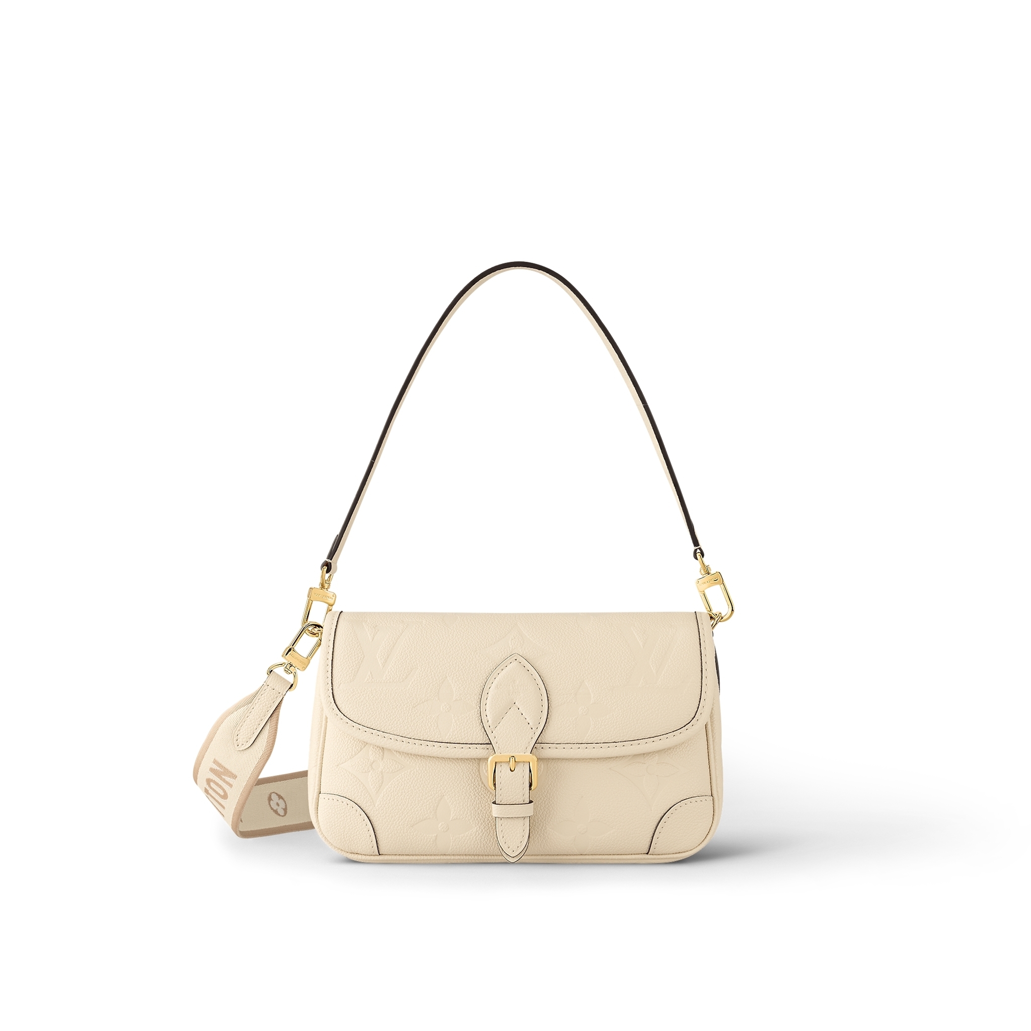 LOUIS VUITTON ディアヌ DIANE アンプラント クリーム ブラック ショルダーバッグ レディース