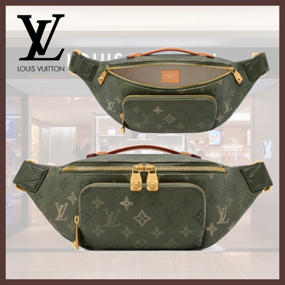 ルイヴィトン LOUIS VUITTON 新作メンズ ラッシュ バムバッグ グリーンモノグラム M26933