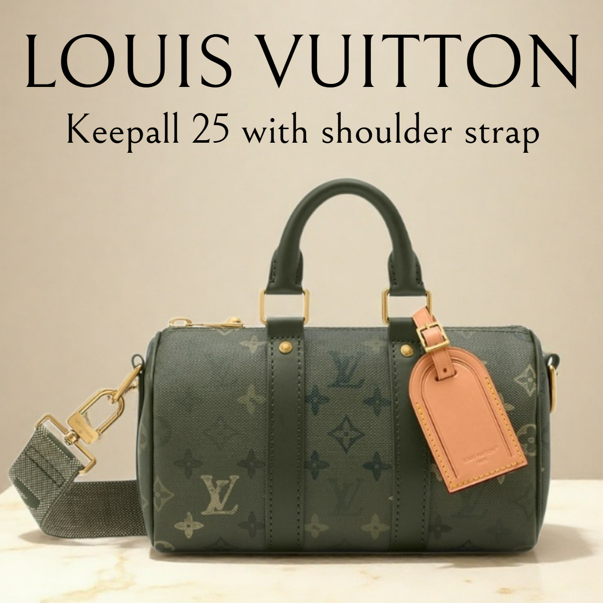 ルイヴィトン LOUIS VUITTON 新作*LV*キーポール 25 グリーンモノグラム ハンドバッグ M26930 メンズ