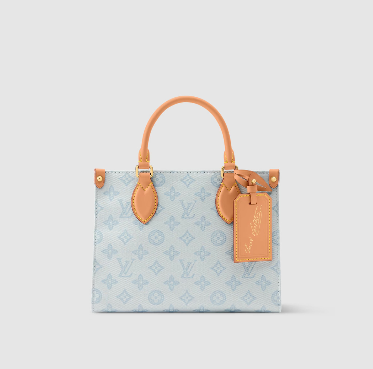 ルイヴィトン LOUIS VUITTON  オンザゴー モノグラム バッグ トートバッグ ブルー