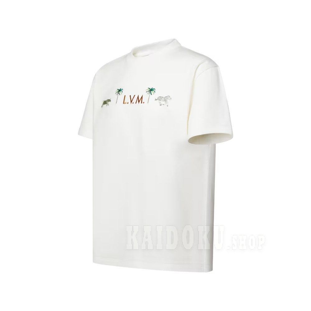 ルイヴィトン LOUIS VUITTON LV × The Darjeeling Limited 刺繍 コラボ Tシャツ メンズ＆レディース