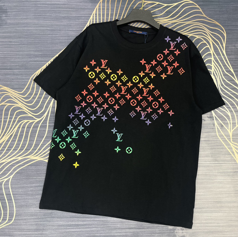 ルイヴィトン シンプル Tシャツ 半袖 プリント