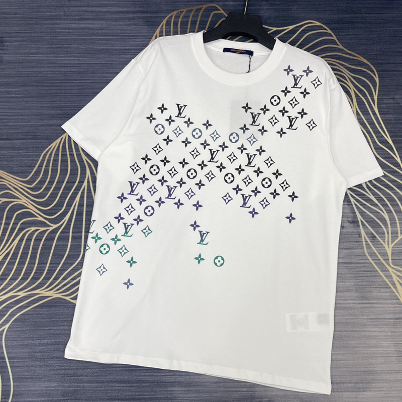 ルイヴィトン シンプル Tシャツ 半袖 プリント