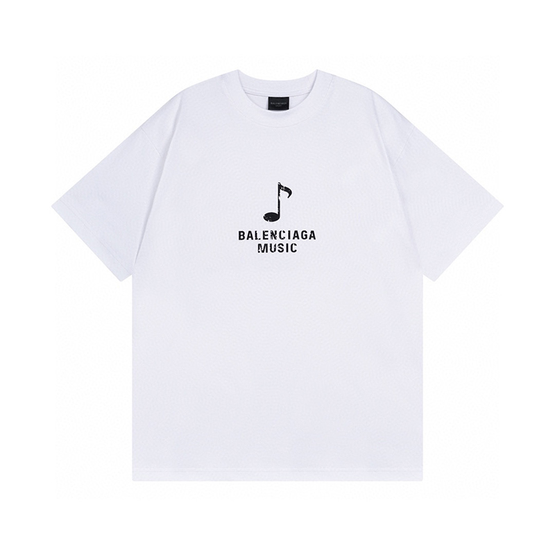 Balenciaga(バレンシアガ)  2024SS Music プリント Tシャツ 半袖 2色 メンズ＆レディース