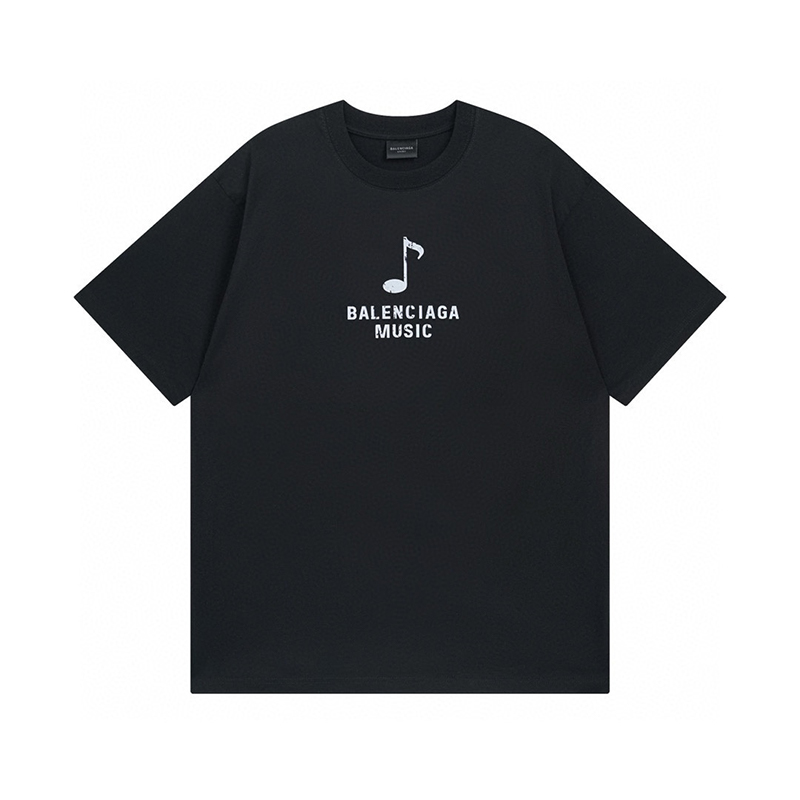 Balenciaga(バレンシアガ)  2024SS Music プリント Tシャツ 半袖 2色 メンズ＆レディース