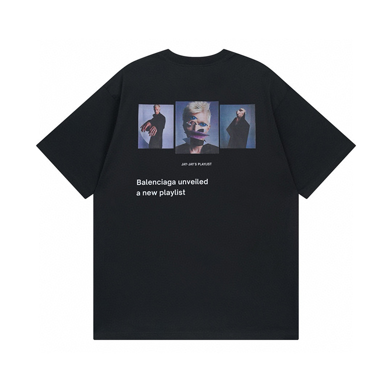 Balenciaga(バレンシアガ)  2024SS Music プリント Tシャツ 半袖 2色 メンズ＆レディース