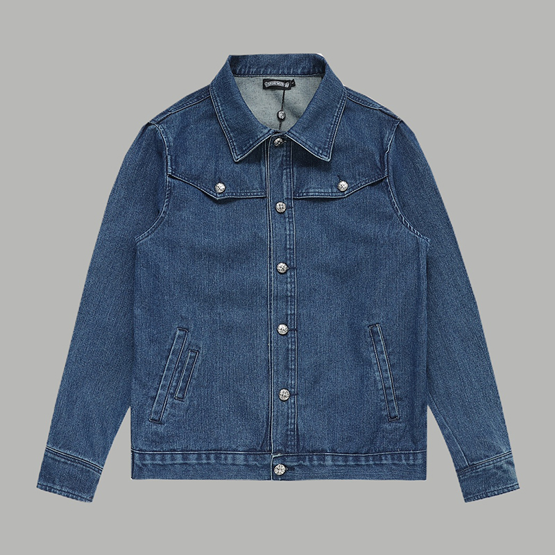 クロムハーツ（Chrome Hearts） デニム ジャケット コート アウター 長袖 メンズ＆レディース