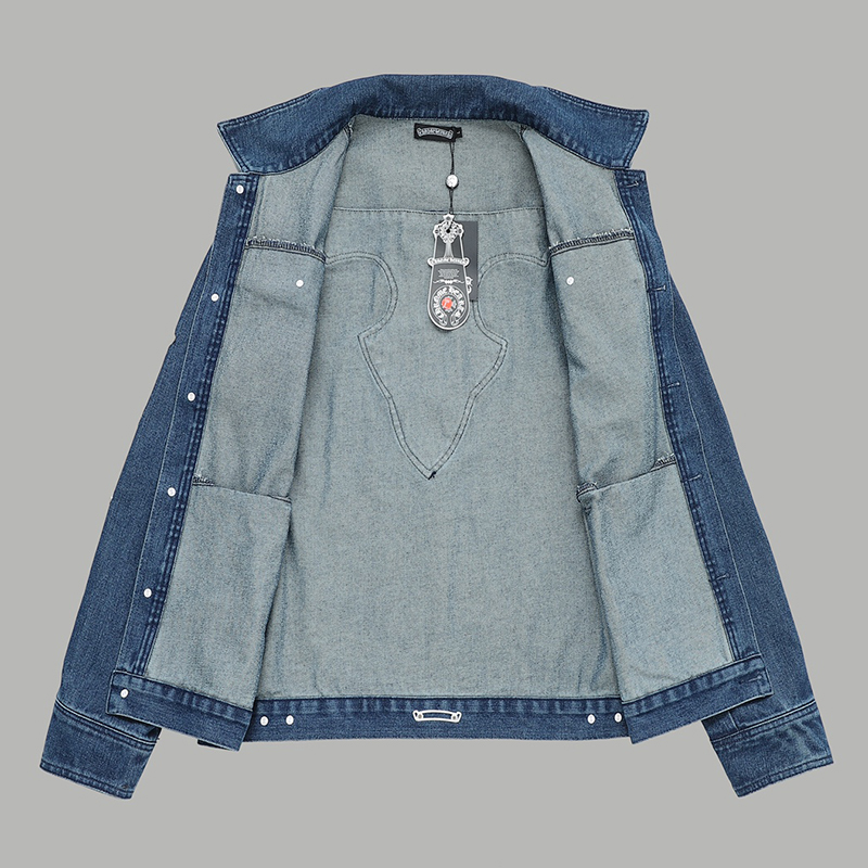 クロムハーツ（Chrome Hearts） デニム ジャケット コート アウター 長袖 メンズ＆レディース