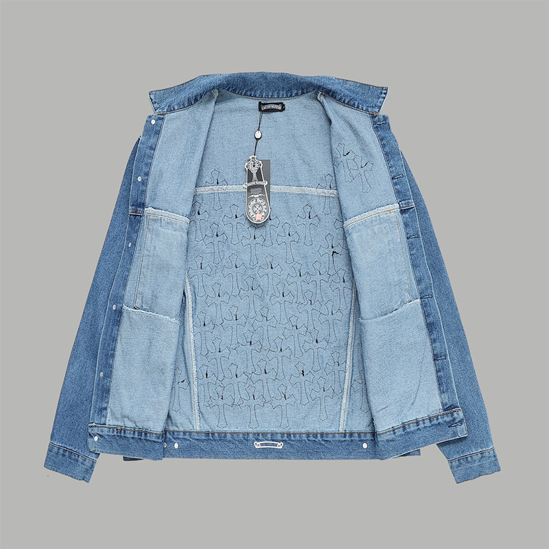 クロムハーツ（Chrome Hearts） デニム ジャケット コート アウター 長袖 メンズ＆レディース