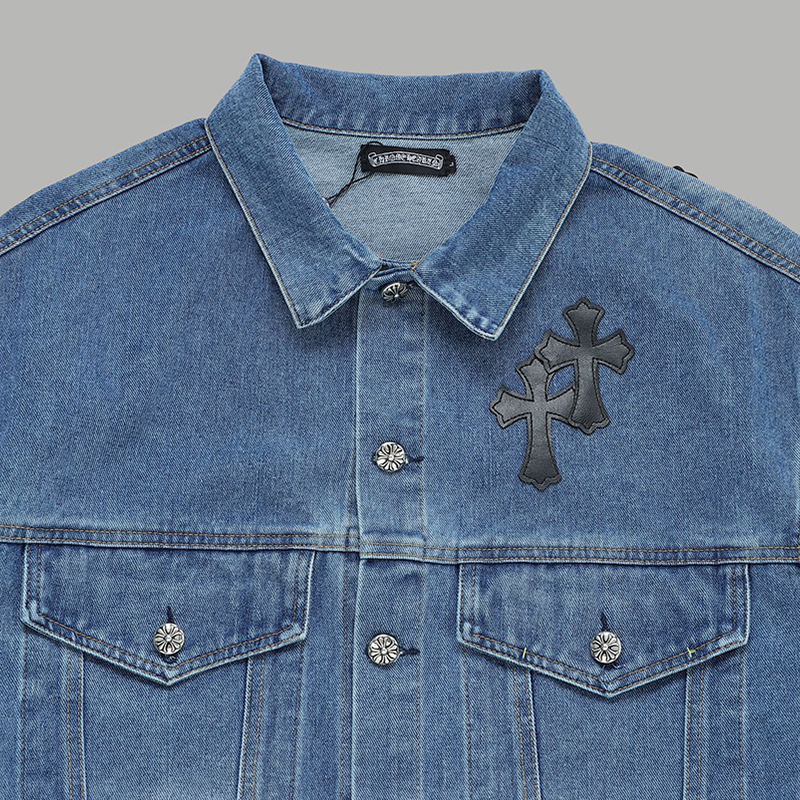 クロムハーツ（Chrome Hearts） デニム ジャケット コート アウター 長袖 メンズ＆レディース