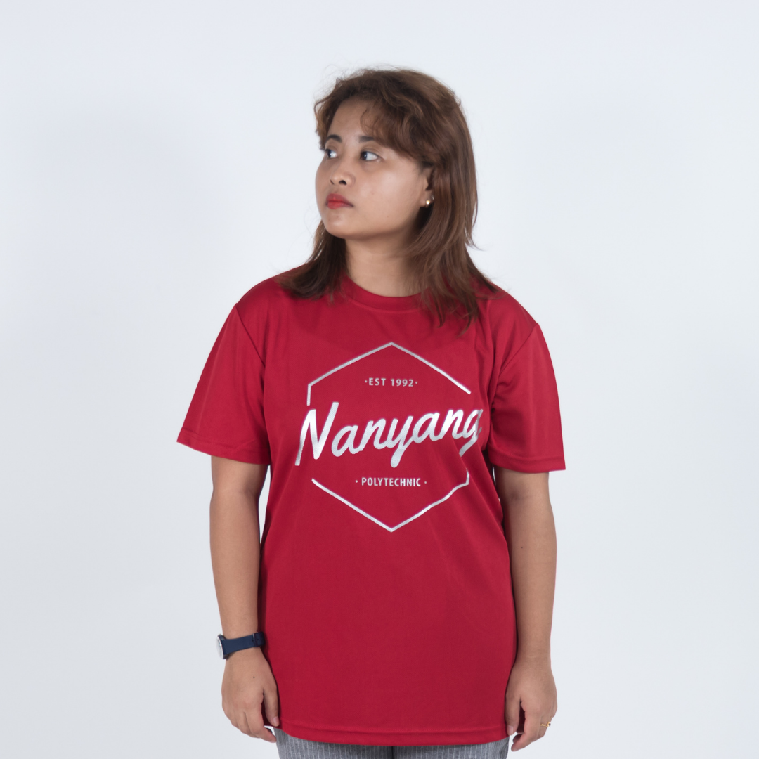 NYP HEX DRI FIT TEE ARMY MAROON-RED