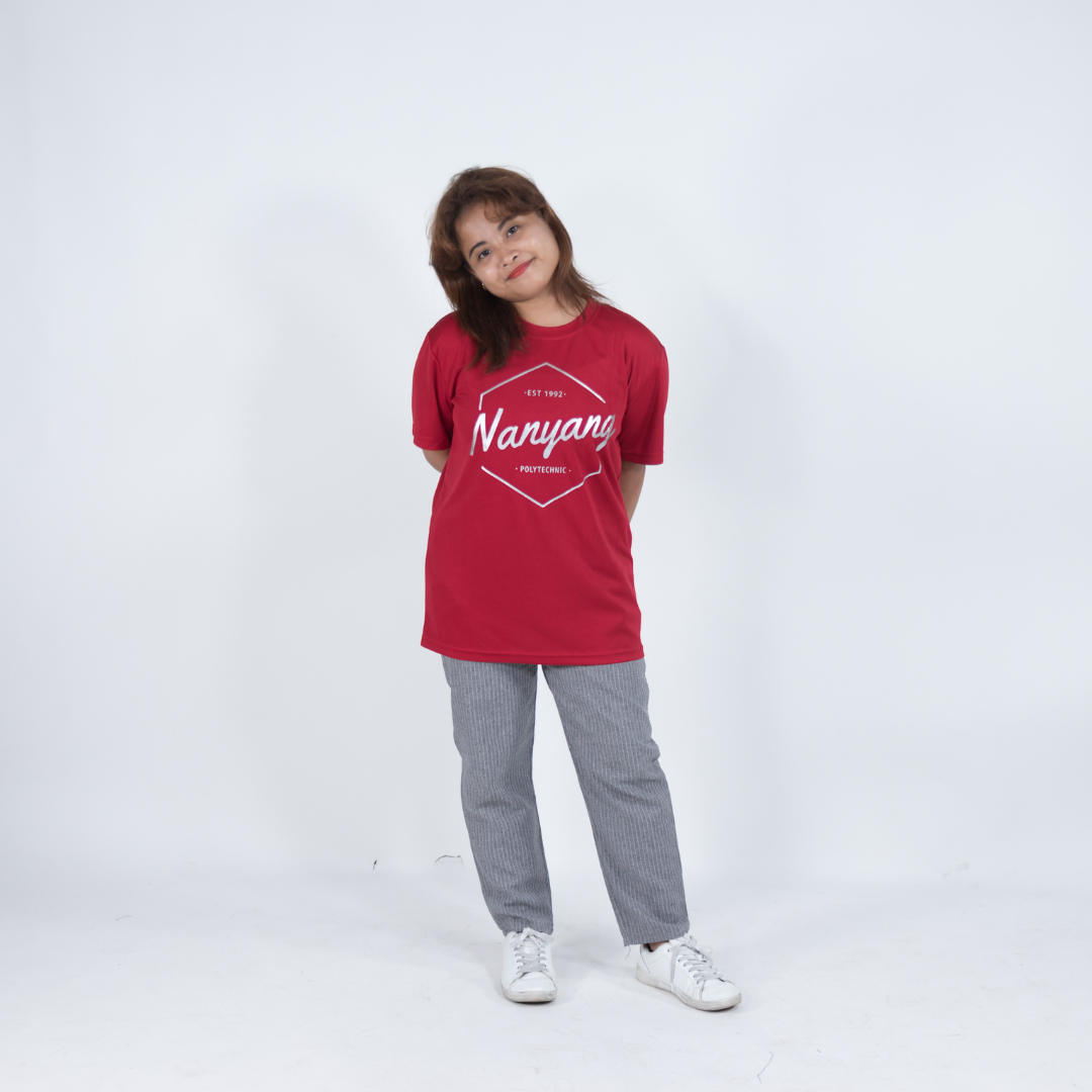 NYP HEX DRI FIT TEE ARMY MAROON-RED