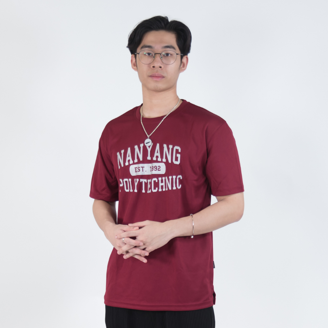 NYP 1992 DRI-FIT T-SHIRT (MAROON WITH SILVER FONT)