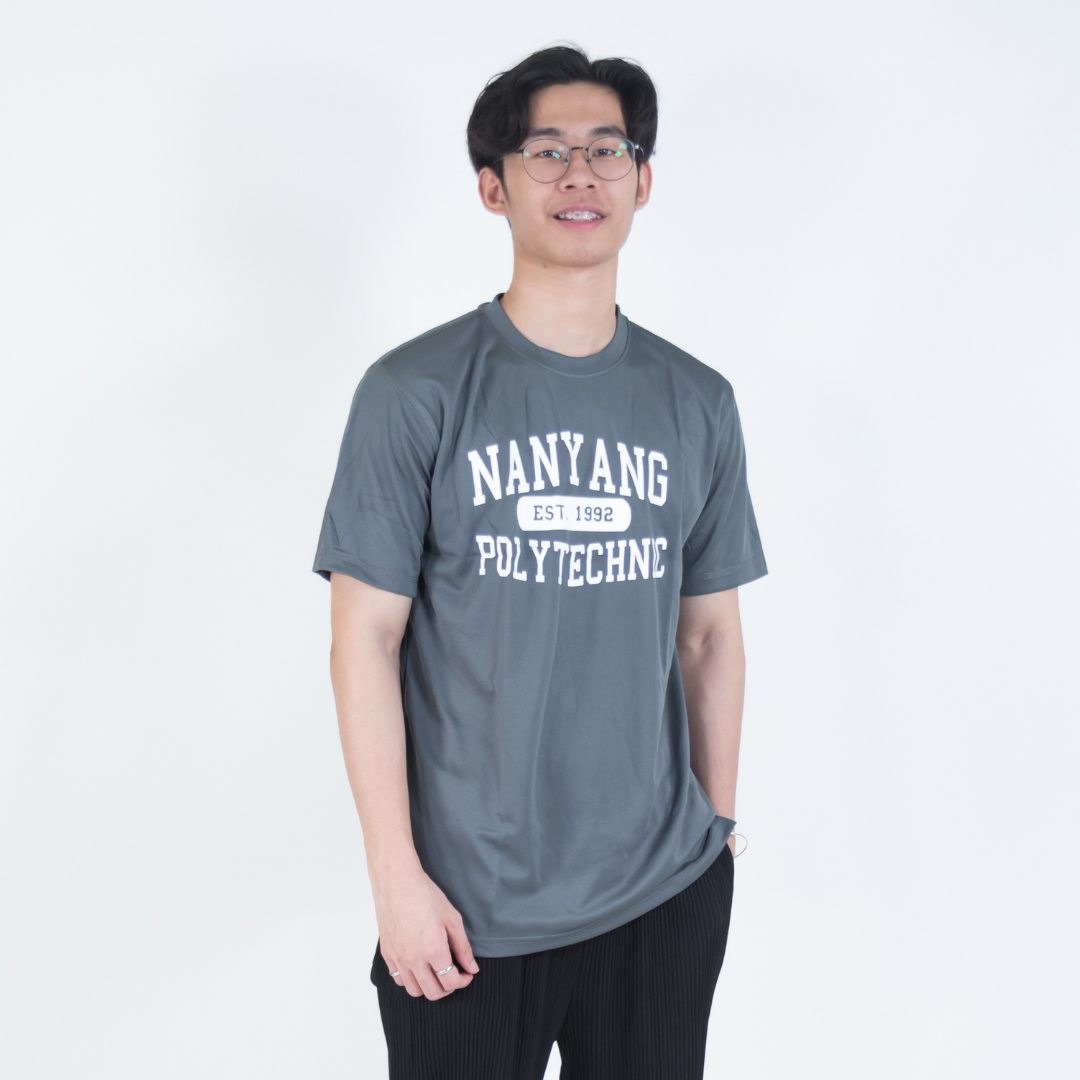 NYP 1992 DRI-FIT T-SHIRT (GREY WITH WHITE FONT)
