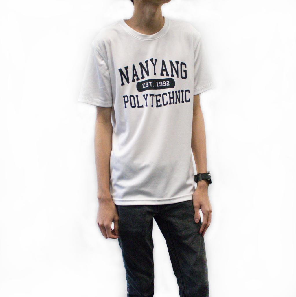 NYP 1992 DRI-FIT T-SHIRT (WHITE WITH BLACK FONT)
