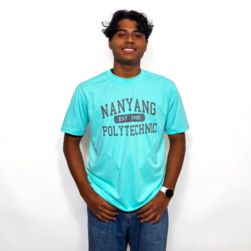 NYP 1992 DRI-FIT T-SHIRT (TIFFANY BLUE WITH DARK GREY FONT)