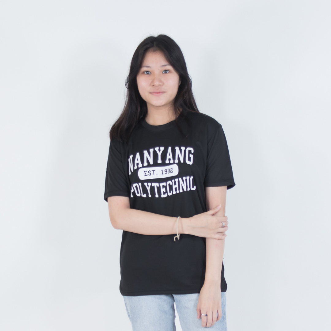 NYP 1992 DRI-FIT T-SHIRT (BLACK WITH WHITE FONT)
