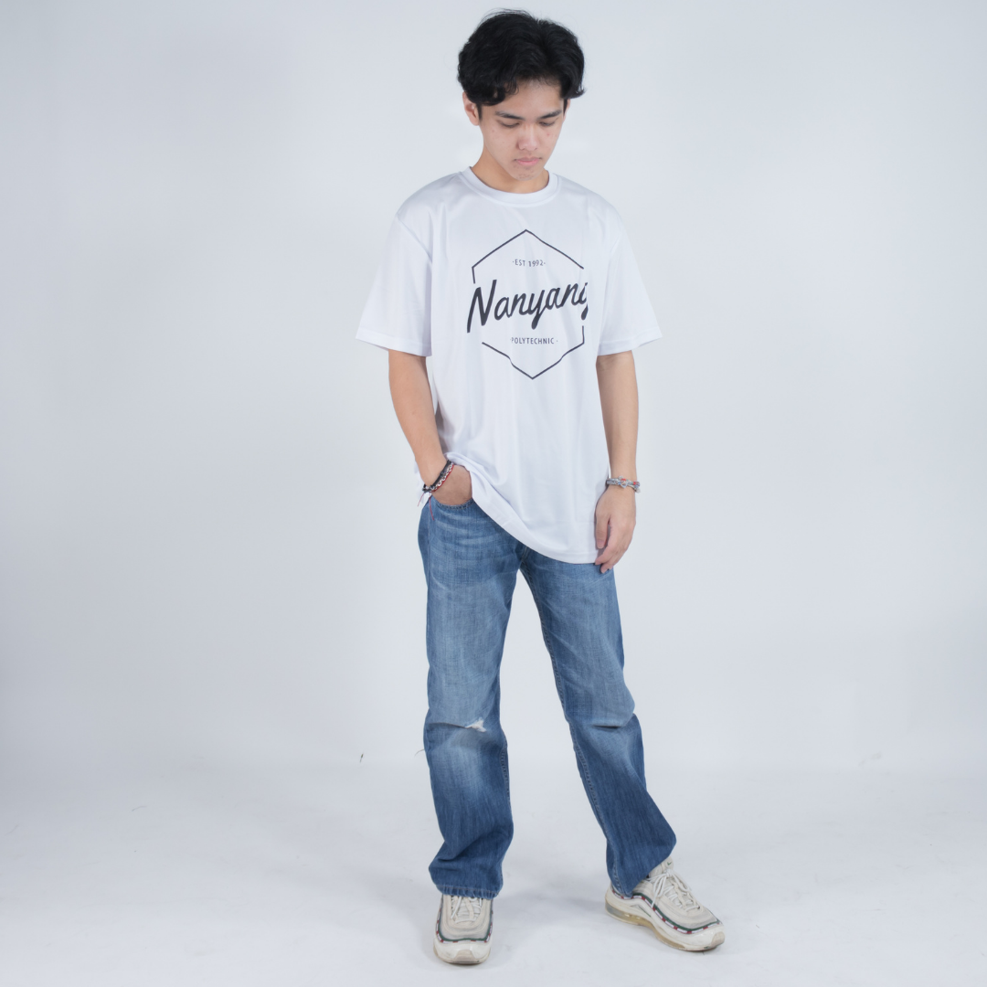 NYP HEX DRI FIT TEE WHITE