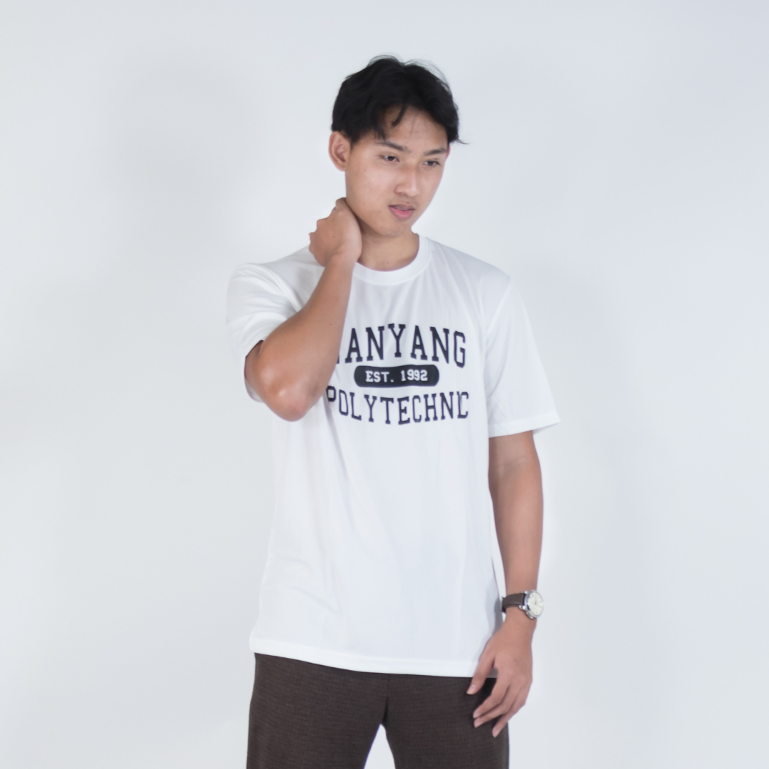 NYP 1992 DRI-FIT T-SHIRT (WHITE WITH BLACK FONT)