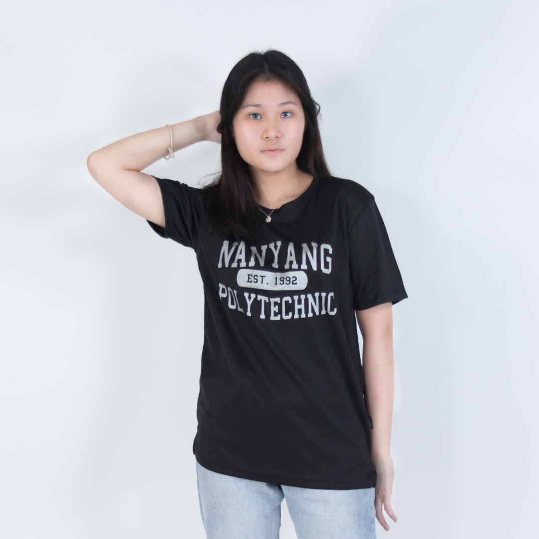 NYP 1992 DRI-FIT T-SHIRT (BLACK WITH SILVER FONT)