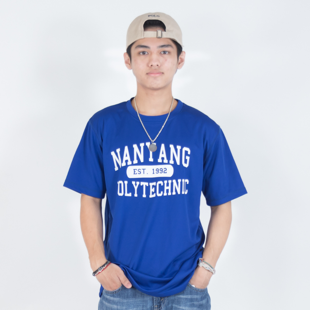 NYP 1992 DRI-FIT T-SHIRT (BLUE WITH WHITE FONT)
