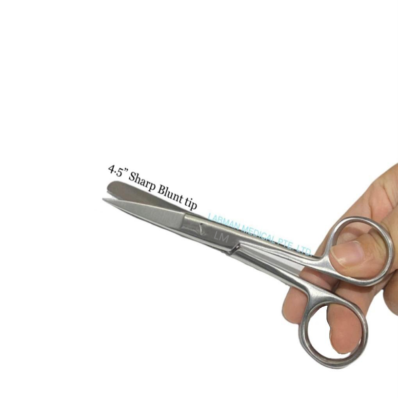 LABMAN NURSE SCISSORS SH/BL 4.5"