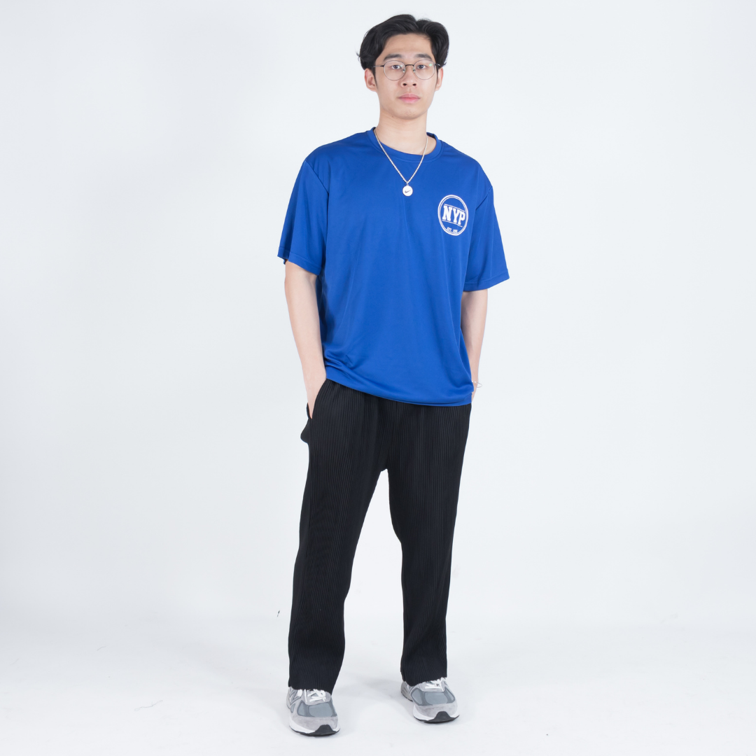 NYP LOGO R/N TEE ROYAL BLUE