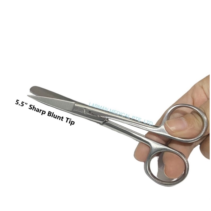LABMAN NURSE SCISSORS SH/BL 5.5"
