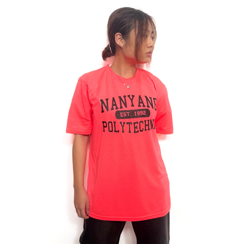 NYP 1992 DRI-FIT T-SHIRT (NEON PEACH WITH BLACK FONT)