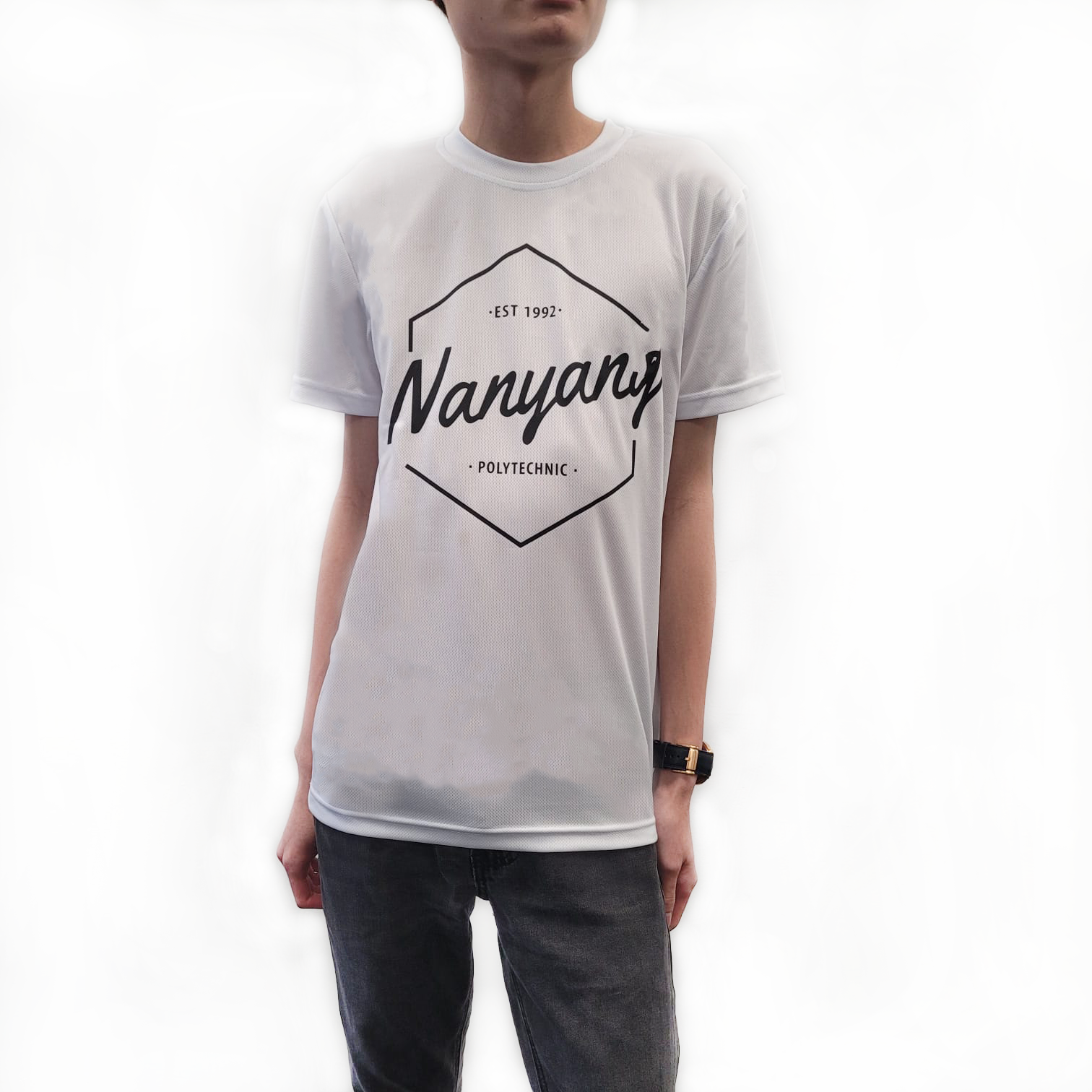 NYP HEX DRI FIT TEE WHITE