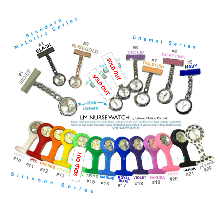 LABMAN NURSE WATCH JAP CLOCK (ASSORTED)