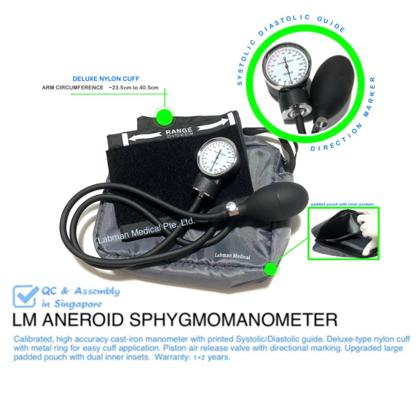 LABMAN ANEROID SPHYGMOMANOMETER