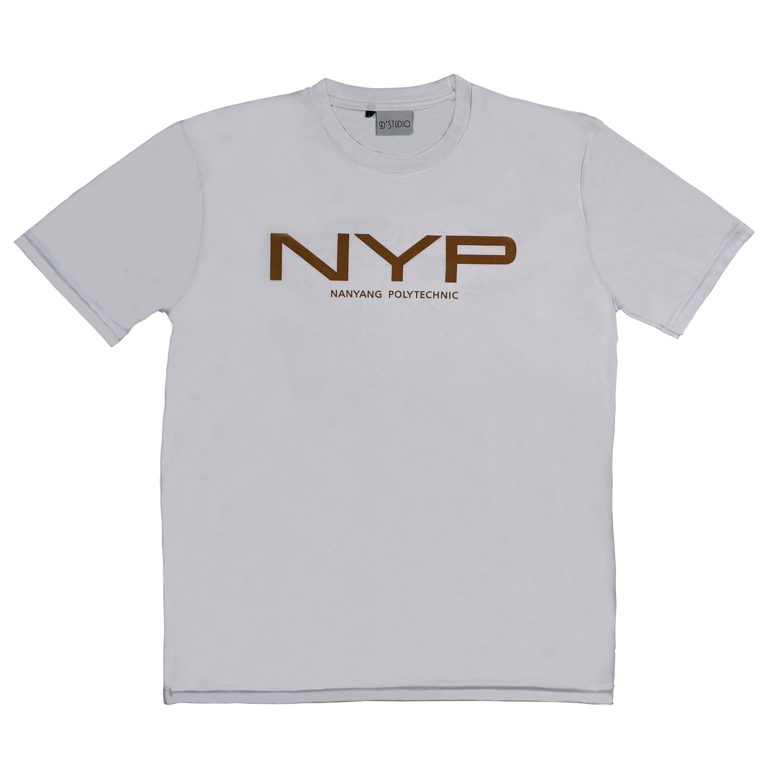 NYP ROUND NECK SMOOTH DRY FIT T-SHIRT WHITE - D’Studio
