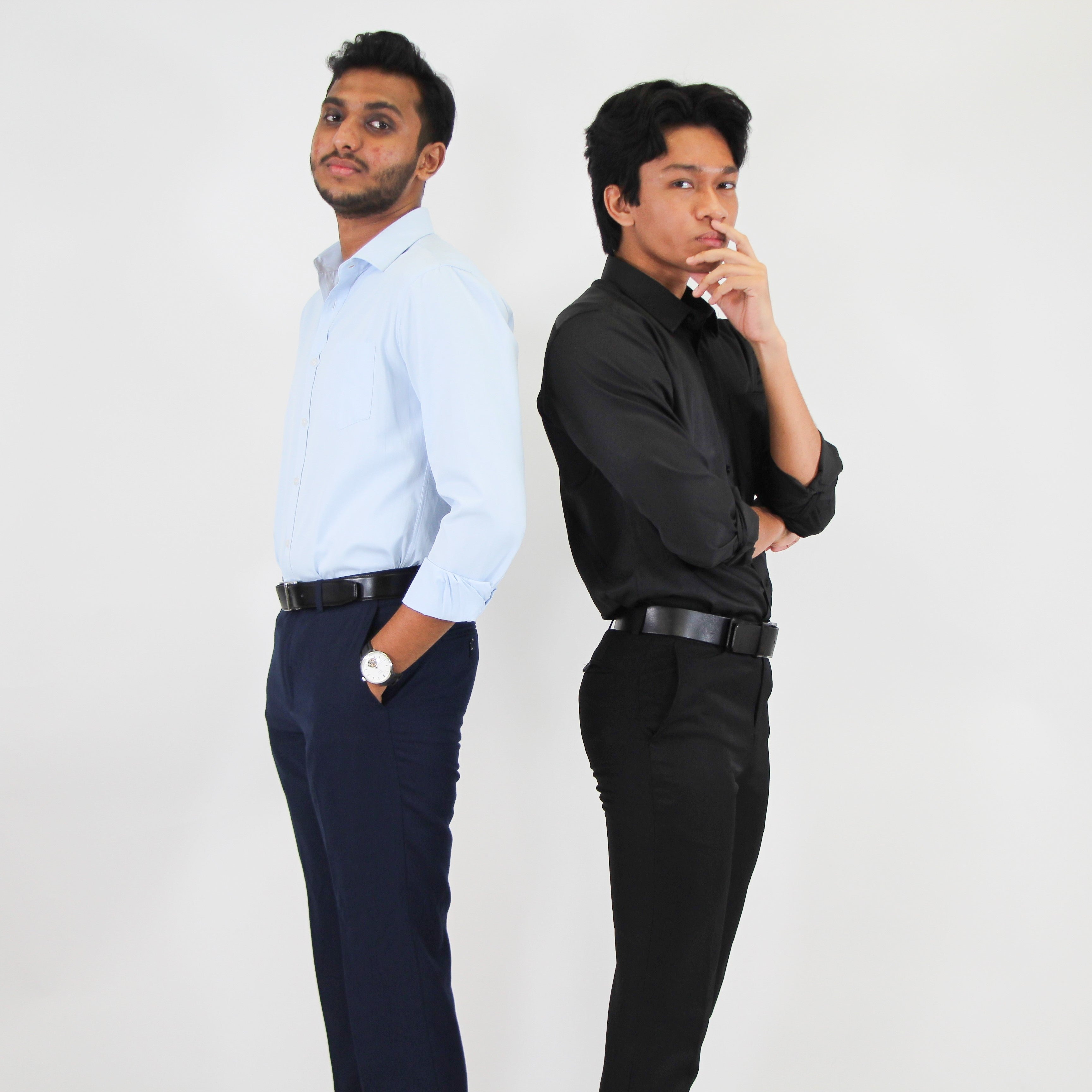 Poplin Finishing Formal Blouse (Black)