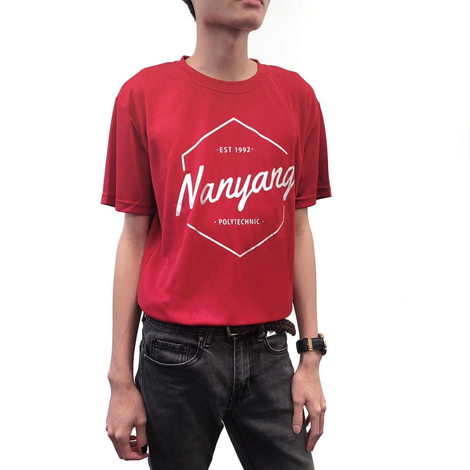NYP HEX DRI FIT TEE ARMY MAROON-RED